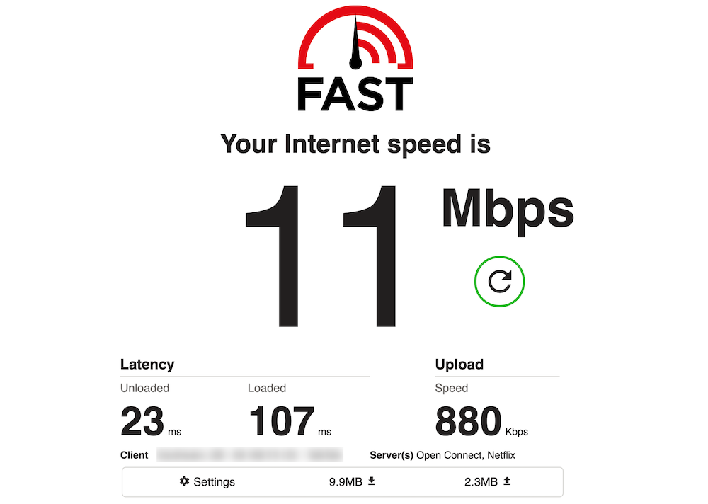 internet test connection